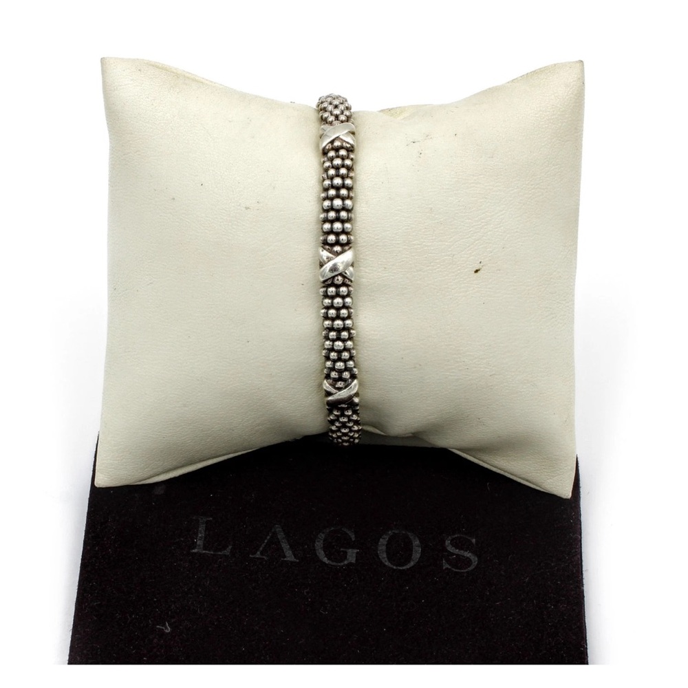 Lagos Caviar Beaded X’s 6.5 inches Bracelet